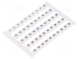 Marker | white | 6,2mm wide terminals | Width: 6mm | Ht: 5mm