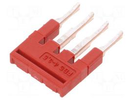 Screw bridge | ways: 4 | red | Width: 3.5mm | UL94V-0