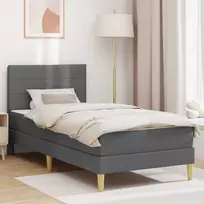 Lovos rėmas Tamsiai pilka 90 x 190 cm Poliesteris