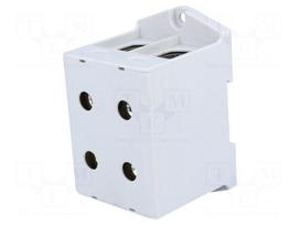 Splice terminal: rail | 35÷240mm2 | ways: 1 | terminals: 4 | grey | TS35