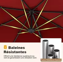 Promotions Skėtis 245x245x238 cm Raudonas poliesterio audinys