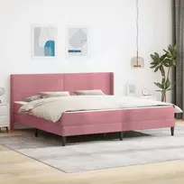 Čiužinys Lovos rėmas su čiužiniu Rožinė 200 x 200 cm Aksomas