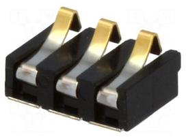 Connector: battery | ways: 3 | gold-plated | 2.5mm