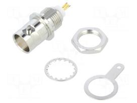 Socket | BNC | female | straight | 50Ω | soldering | delrin (POM)