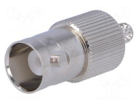 Plug | BNC | female | straight | 50Ω | crimped | for cable | delrin (POM)