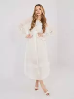 Suknelė Italy Moda Sukienka-IT-SK-51600.19-jasny smėlio spalva