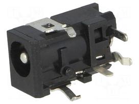 Socket | DC supply | male | 4/1,7mm | with on/off switch | on PCBs | THT