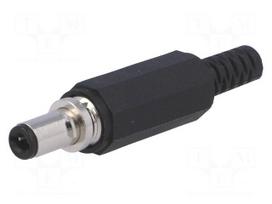 Plug | DC supply | female | 5,5/2,1mm | 5.5mm | 2.1mm | with lock | 9.5mm