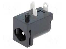 Socket | DC supply | male | 5,5/2,1mm | 5.5mm | 2.1mm | on PCBs | THT | 12V