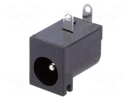 Socket | DC supply | male | 5,5/2,1mm | 5.5mm | 2.1mm | THT | angled 90°