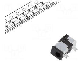 Socket | DC supply | male | 2,35/0,7mm | 2.35mm | 0.65mm | SMT