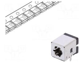 Socket | DC supply | male | 5,5/2,1mm | 5.5mm | 2.1mm | shielded | THT