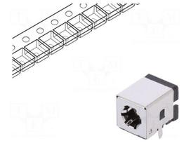 Socket | DC supply | male | 5,5/2,1mm | 5.5mm | 2.1mm | shielded | THT
