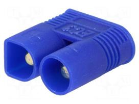 Plug | DC supply | EC3 | male | PIN: 2 | for cable | soldered | Colour: blue