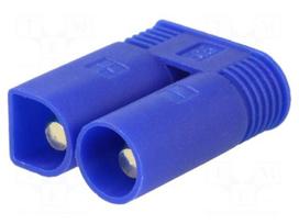 Plug | DC supply | EC5 | male | PIN: 2 | for cable | soldered | Colour: blue