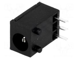 Socket | DC supply | male | 3,5/1,3mm | MINI | THT | 1A | 12VDC | angled 90°