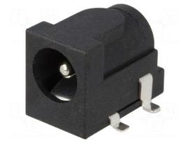 Socket | DC supply | male | 5,5/2,1mm | 5.5mm | 2.1mm | SMT | 2A | 12VDC