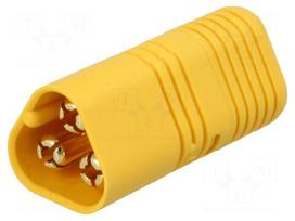 Plug | DC supply | MT60 | male | PIN: 3 | for cable | soldered | 30A | 500V