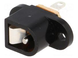 Socket | DC supply | male | 5,5/2,1mm | with on/off switch | soldering
