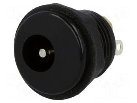 Socket | DC supply | male | 5,5/2,1mm | with on/off switch | soldering