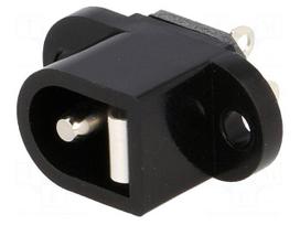 Socket | DC supply | male | 5,5/2,5mm | with on/off switch | soldering