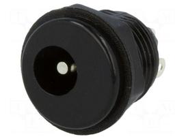 Socket | DC supply | male | 5,5/2,5mm | with on/off switch | soldering