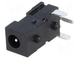Socket | DC supply | male | 0,65mm | 0.65mm | with on/off switch | THT