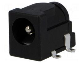 Socket | DC supply | male | 5,5/2,5mm | 5.5mm | 2.5mm | SMT | 3A