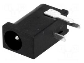 Socket | DC supply | male | 3,8/1mm | 1mm | with on/off switch | THT