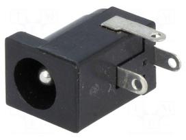 Socket | DC supply | male | 5,5/2,5mm | 5.5mm | 2.5mm | THT | angled 90°