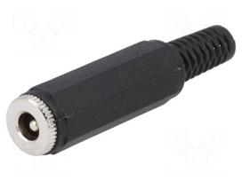 Plug | DC supply | male | 5,5/2,5mm | 5.5mm | 2.5mm | for cable | straight