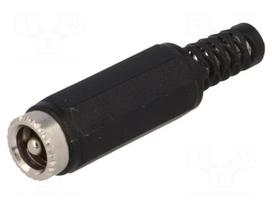 Plug | DC supply | male | 5,5/2,5mm | 5.5mm | 2.5mm | for cable | straight