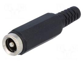 Plug | DC supply | male | 5,5/2,5mm | 5.5mm | 2.5mm | for cable | straight