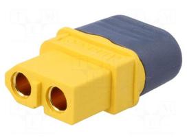Plug | DC supply | XT60 | female | PIN: 2 | for cable | soldered | 30A | 500V