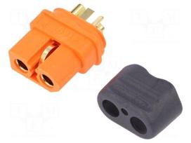 Plug | DC supply | XT60 | female | PIN: 3 | for cable | soldered | 30A | 500V