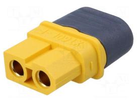 Plug | DC supply | XT60 | female | PIN: 2 | for cable | soldered | 30A | 500V