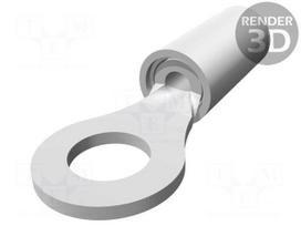 Ring terminal | M4 | Ø: 4.34mm | 0.8÷0.9mm2 | crimped | for cable | red