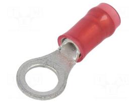 Ring terminal | M5 | Ø: 5.2mm | 0.3÷1.42mm2 | crimped | for cable | red