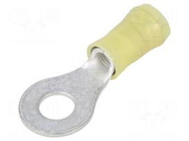 Ring terminal | M6 | Ø: 6.35mm | 3÷6mm2 | crimped | for cable | insulated
