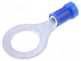 Ring terminal | M10 | Ø: 10.5mm | 1.25÷2mm2 | crimped | for cable | blue