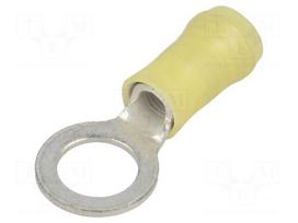 Ring terminal | M8 | Ø: 8.3mm | 3÷6mm2 | crimped | for cable | insulated