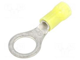 Ring terminal | M10 | Ø: 10.5mm | 3÷6mm2 | crimped | for cable | tinned