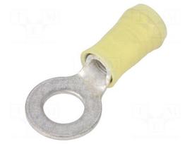Ring terminal | M6 | Ø: 6.7mm | 3÷6mm2 | crimped | for cable | insulated