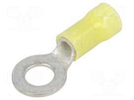 Ring terminal | M6 | Ø: 6.35mm | 3÷6mm2 | crimped | for cable | insulated