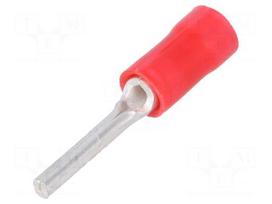 Wire pin terminal | Ø: 1.8mm | 0.3÷1.42mm2 | crimped | for cable | red