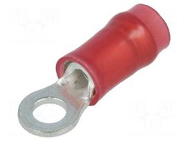 Ring terminal | M2,5 | Ø: 3.02mm | 0.3÷1.42mm2 | crimped | for cable