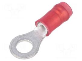 Ring terminal | M4 | Ø: 4.17mm | 0.3÷1.42mm2 | crimped | for cable | red