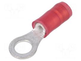 Ring terminal | M4 | Ø: 4.17mm | 0.3÷1.42mm2 | crimped | for cable | red