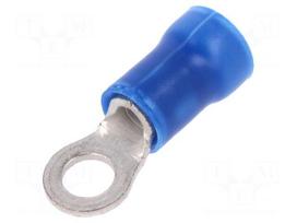 Ring terminal | M3,5 | Ø: 3.68mm | 1.25÷2mm2 | crimped | for cable | blue