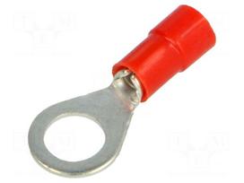 Ring terminal | M6 | Ø: 6.2mm | 0.25÷1.5mm2 | crimped | for cable | red